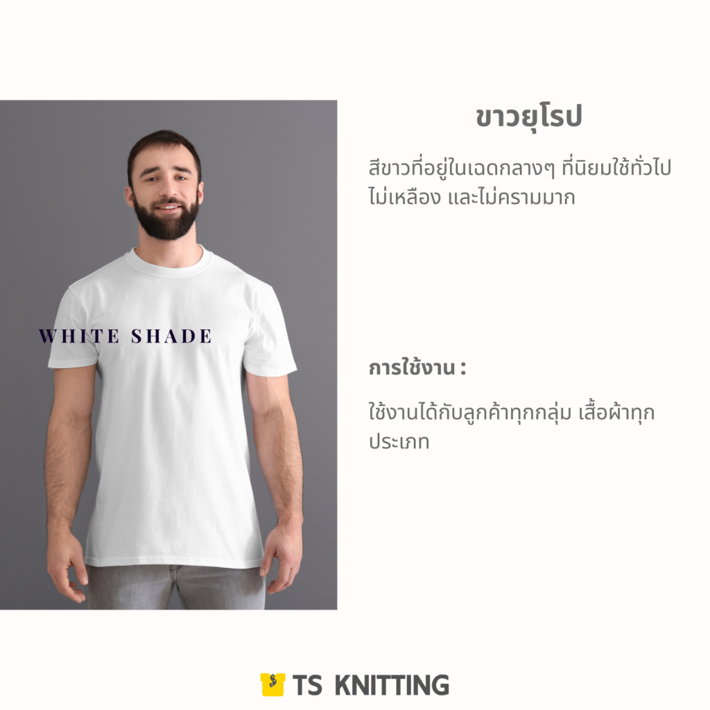 ผ้ายืด เฉดสีขาว
