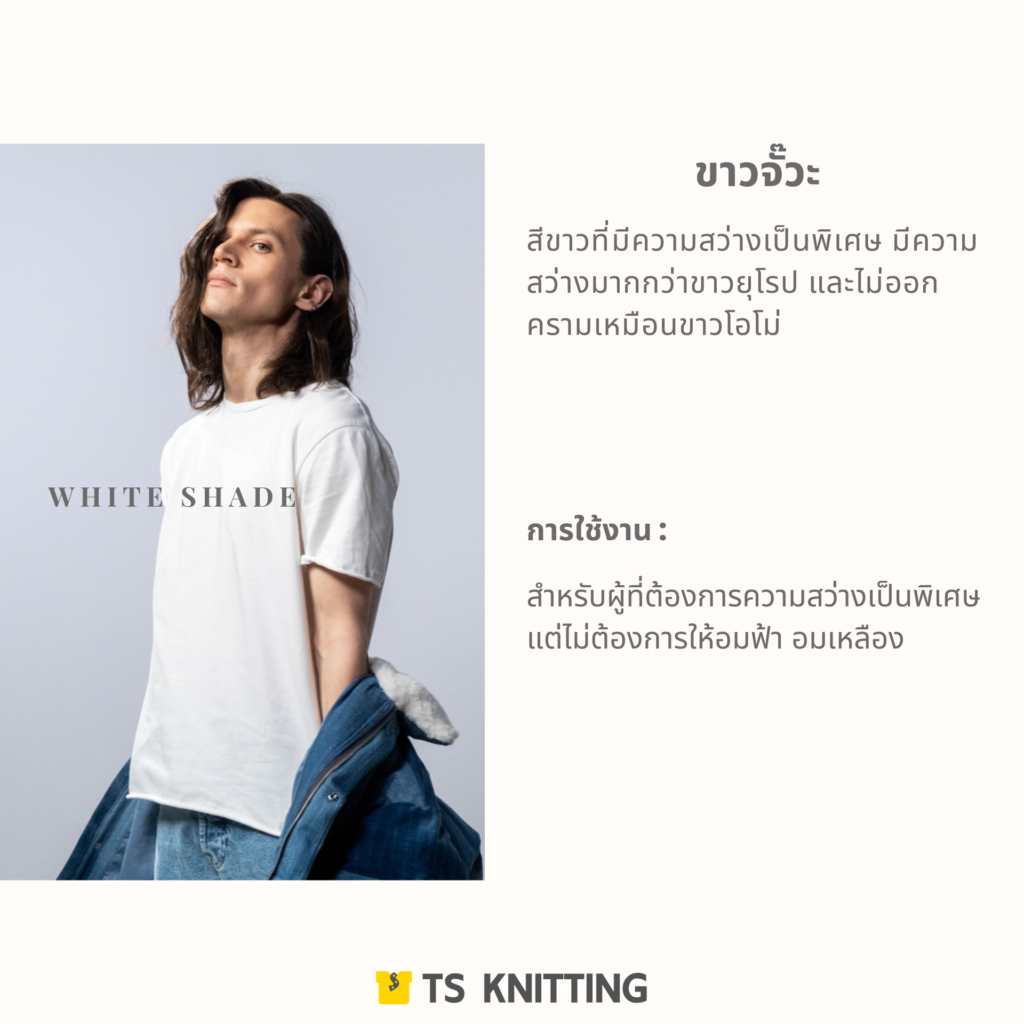 ผ้ายืด เฉดสีขาว