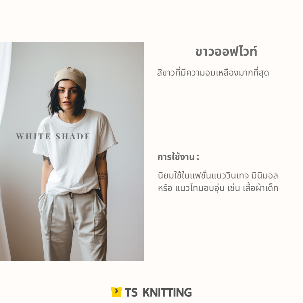 ผ้ายืด เฉดสีขาว